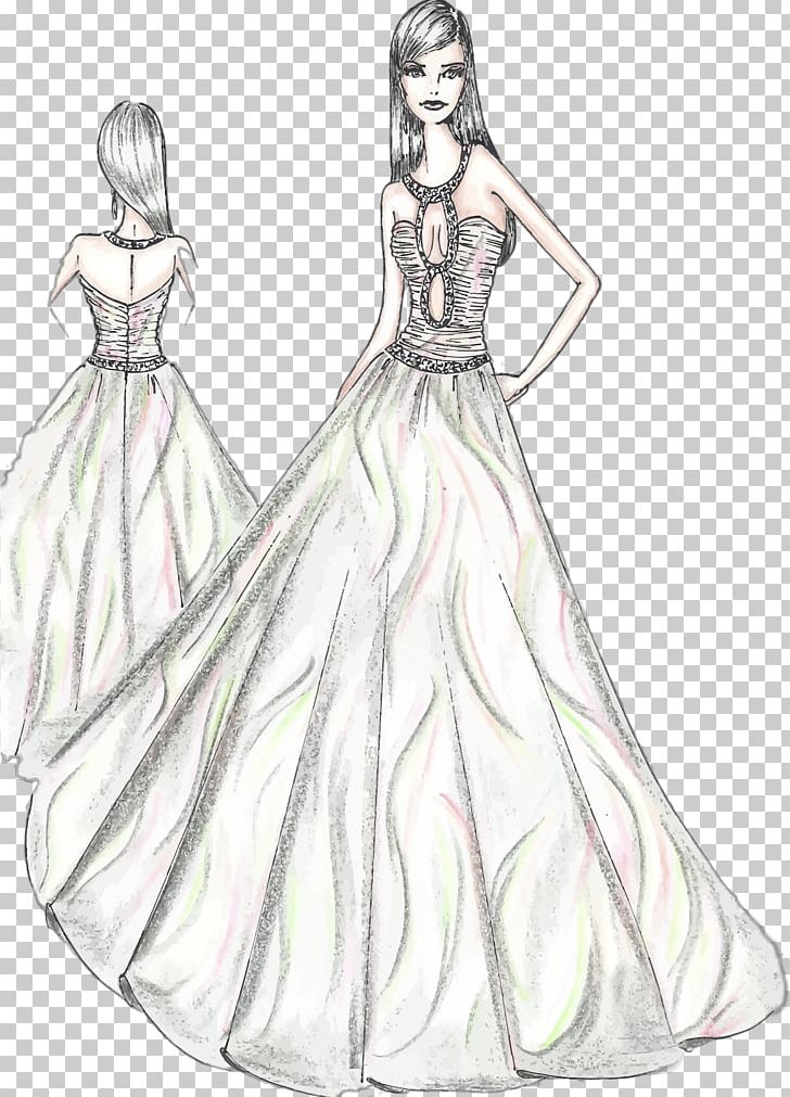 Dress Woman Fashion Sketch PNG, Clipart, Artwork, Bridal Clothing ...