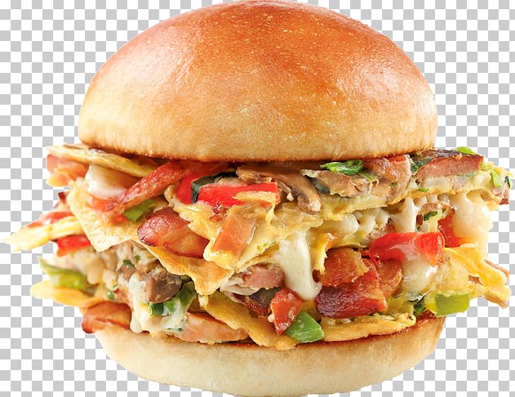 Breakfast Sandwich Hamburger Cheeseburger Omelette Chicken Sandwich PNG, Clipart,  Free PNG Download