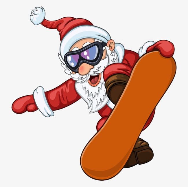 Ski Santa PNG, Clipart, Board, Cartoon, Cartoon Santa Claus, Christmas, Claus Free PNG Download