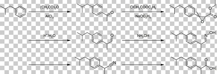 Ibuprofen Chemical Synthesis Boots UK Pharmaceutical Drug PNG, Clipart, Angle, Antiinflammatory, Area, Artemisinin, Black And White Free PNG Download