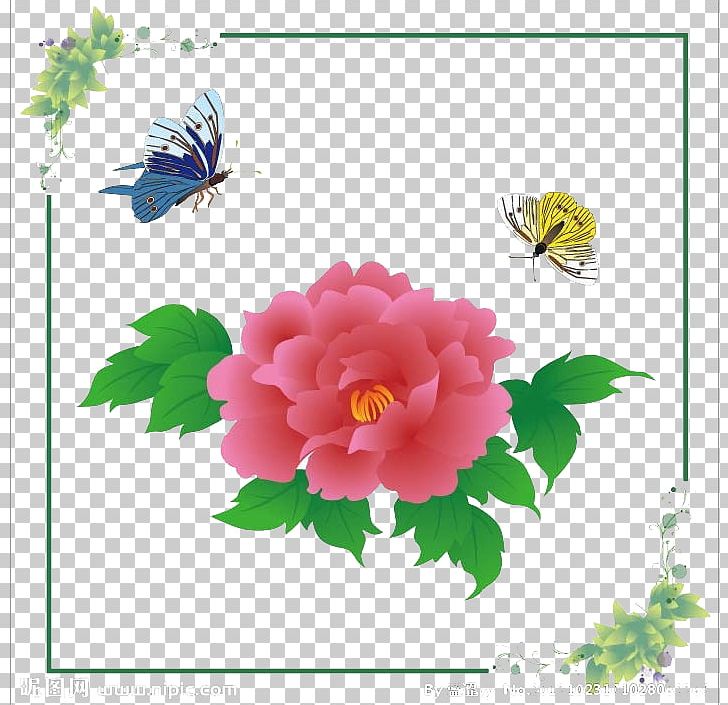 Butterfly Moutan Peony Painting PNG, Clipart, Annual Plant, Art, Beautiful, Beauty, Beauty Salon Free PNG Download