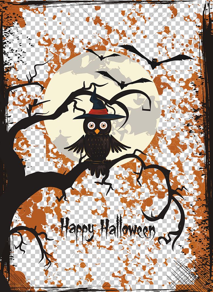 Owl Halloween Illustration PNG, Clipart, Animal, Art, Bat, Bird, Bird Of Prey Free PNG Download