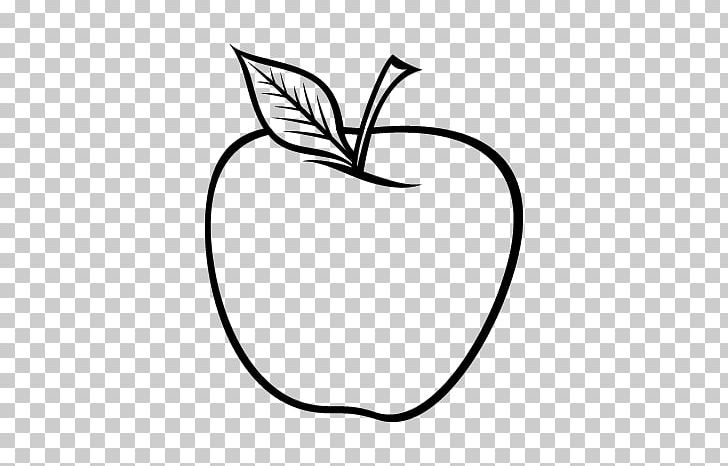 apple black and white drawing