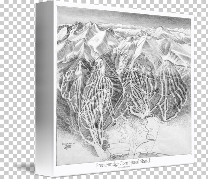 Breckenridge Ski Resort Trail Map Gallery Wrap Canvas Art PNG, Clipart, Art, Artwork, Black And White, Breckenridge, Breckenridge Ski Resort Free PNG Download