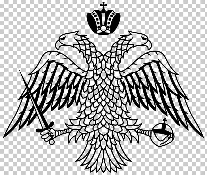 Byzantine Empire Double-headed Eagle Coat Of Arms PNG, Clipart, Animals, Artwork, Bird, Black And White, Byzantine Architecture Free PNG Download