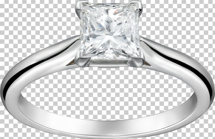 Engagement Ring Princess Cut Solitaire Cartier Brilliant PNG, Clipart, Body Jewelry, Brilliant, Carat, Cartier, Diamant Free PNG Download