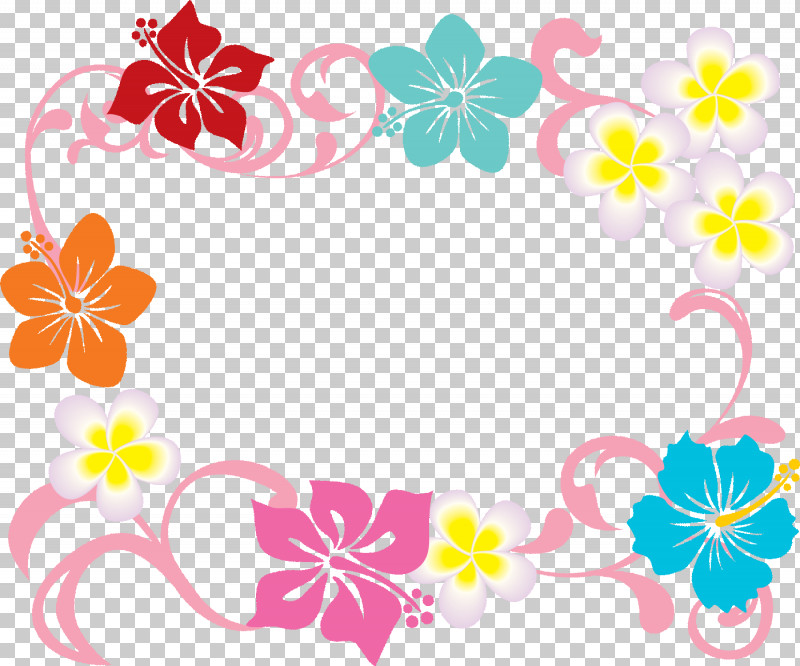 Hibiscus Frame Flower Frame PNG, Clipart, Floral Design, Flower Frame, Hibiscus Frame, Pink, Wildflower Free PNG Download