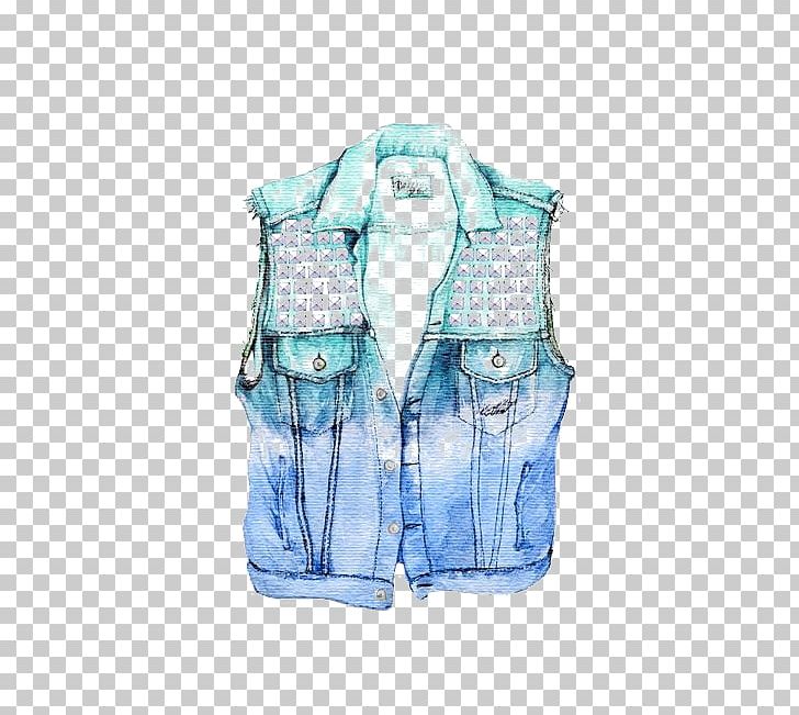 Drawing Jacket Jeans Sketch PNG, Clipart, Blue, Blue Vest, Clothing, Creative, Creative Vest Free PNG Download