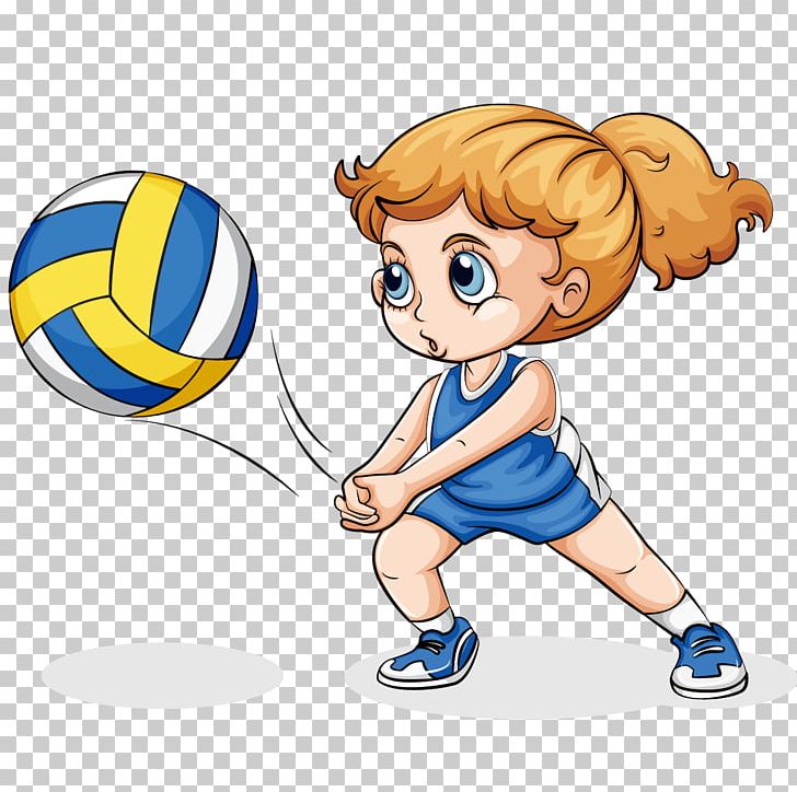 Volleyball Play Girl PNG, Clipart, Beach Volleyball, Boy, Cartoon, Child, Game Free PNG Download
