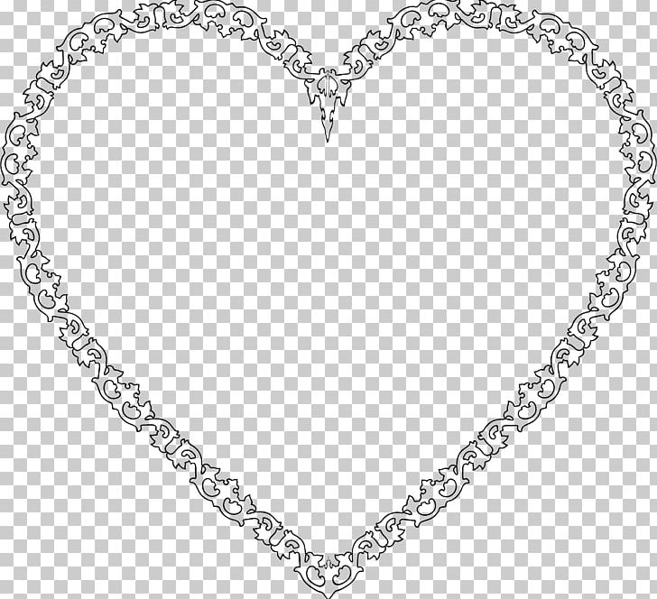Heart PNG, Clipart, Black And White, Body Jewelry, Chain, Decorative Arts, Drawing Free PNG Download