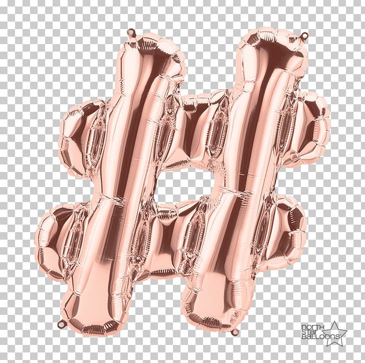 Mylar Balloon Hashtag Gold Party PNG, Clipart, Balloon, Birthday, Body Jewelry, Bopet, Earrings Free PNG Download