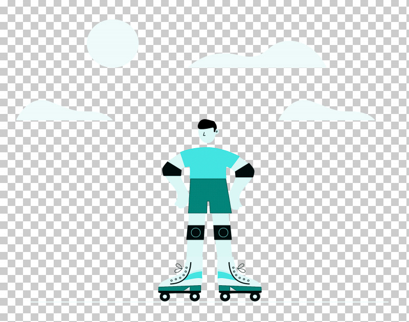 Roller Skating Sports Outdoor PNG, Clipart, Cartoon, Equipment, Green, Logo, Meter Free PNG Download