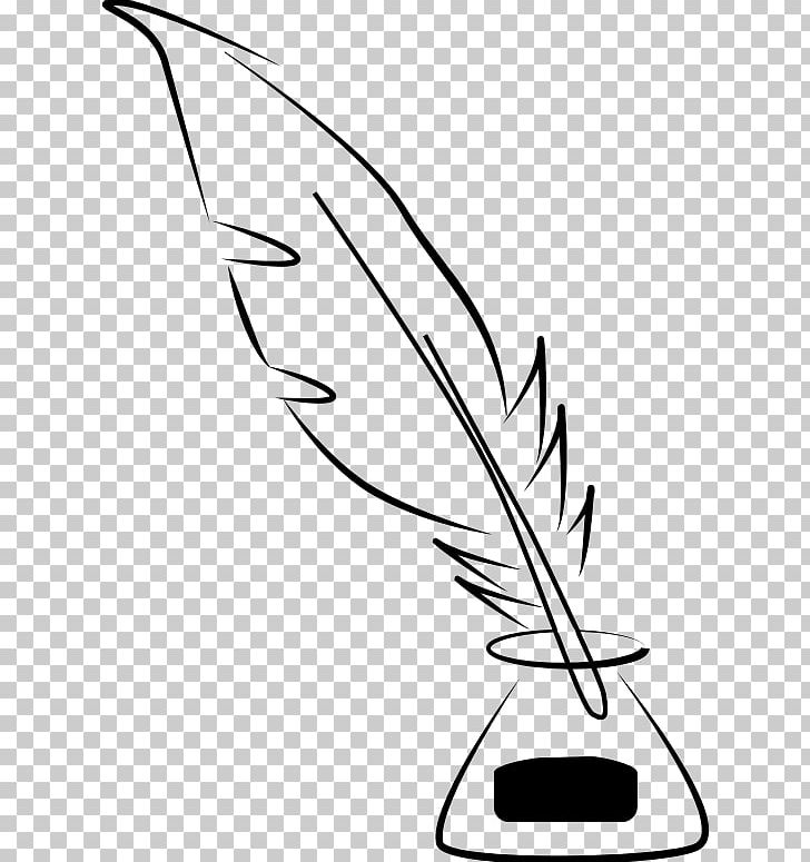 Quill Inkwell Paper PNG, Clipart, Angle, Beak, Bird, Black, Black And White Free PNG Download
