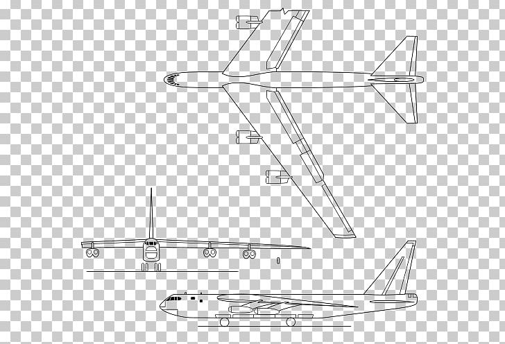 Boeing B-52 Stratofortress Convair B-36 Peacemaker Airplane Convair B-58 Hustler Fixed-wing Aircraft PNG, Clipart, Airplane, Angle, Area, Artwork, Black And White Free PNG Download