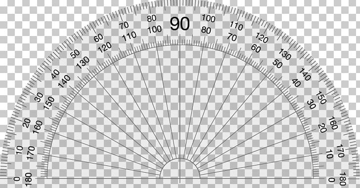 Protractor Ruler Angle Mathematics Circle PNG, Clipart, Angle, Area, Black And White, Circle, Compass Free PNG Download