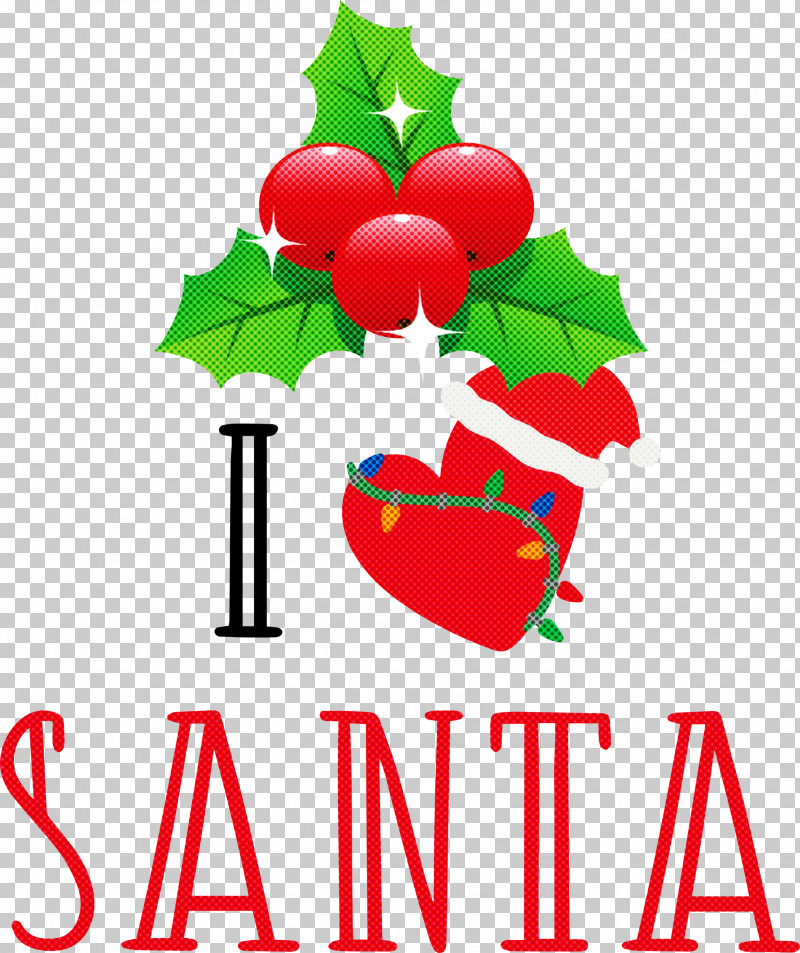 I Love Santa Santa Christmas PNG, Clipart, Cartoon, Christmas, Christmas Day, Fine Arts, Fruit Free PNG Download