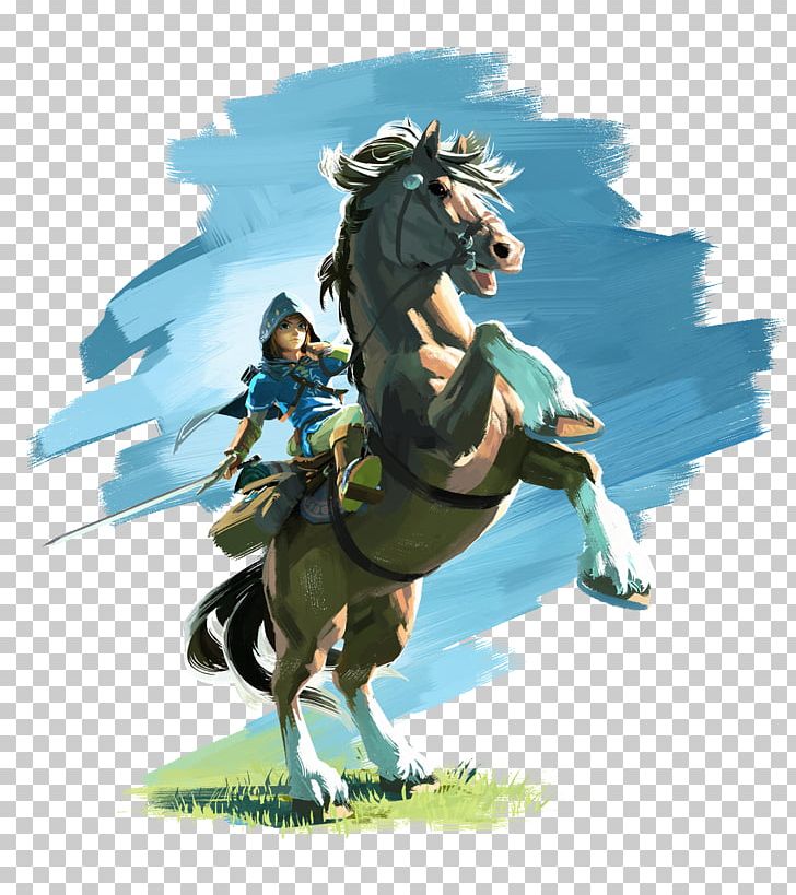 The Legend Of Zelda: Breath Of The Wild Link Nintendo Switch Wii U The Legend Of Zelda: Art & Artifacts PNG, Clipart, Art, Computer Wallpaper, Fictional Character, Game, Horse Free PNG Download