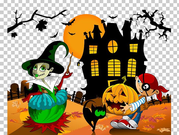 Halloween Illustration PNG, Clipart, Art, Branches, Building, Cartoon, Clip Art Free PNG Download