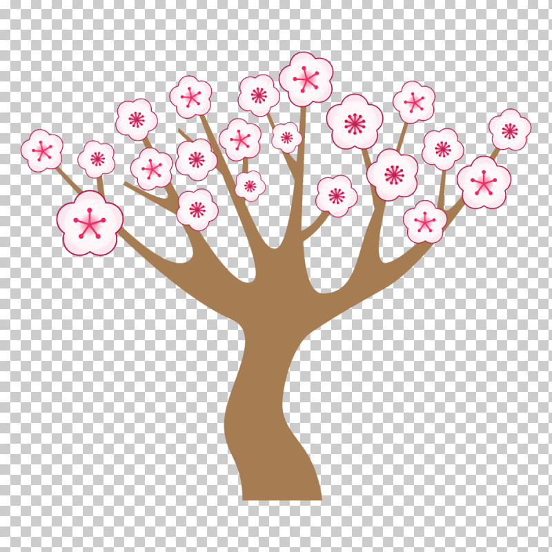 Plum Tree Plum Winter Flower PNG, Clipart, Branch, Cherry Blossom, Hand, Leaf, Pink Free PNG Download