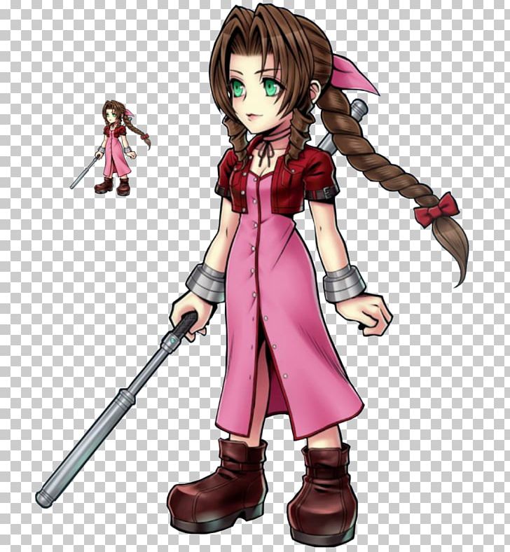 Dissidia Final Fantasy Dissidia 012 Final Fantasy Final Fantasy VII Aerith Gainsborough Cloud Strife PNG, Clipart, Action Figure, Anime, Brown Hair, Costume, Crisis Core Final Fantasy Vii Free PNG Download