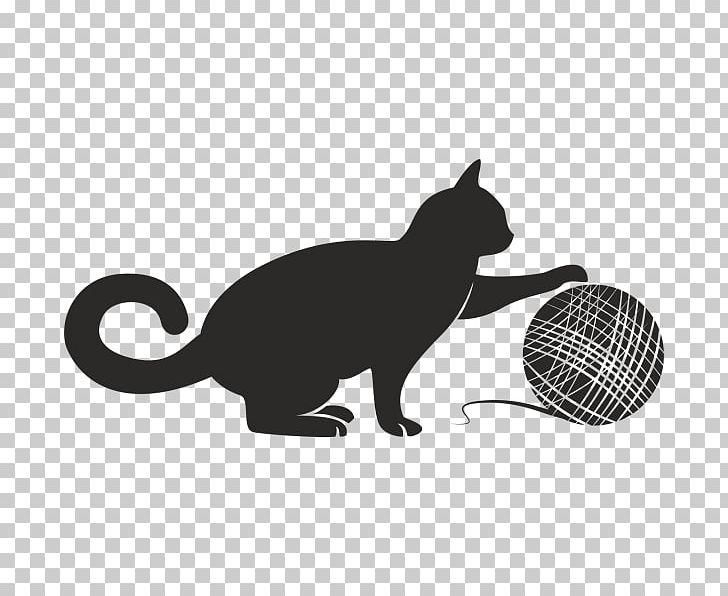 Cat Kitten Yarn PNG, Clipart, Animals, Black, Black And White, Black Cat, Carnivoran Free PNG Download