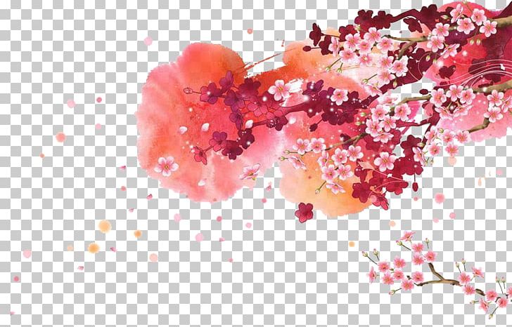 Watercolor Painting Drawing PNG, Clipart, Art, Blossom, Branch, Cluster, Color Free PNG Download