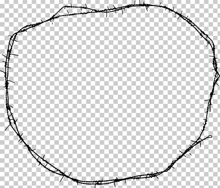 Barbed Wire Circle PNG, Clipart, Area, Barbed Wire, Black And White, Branch, Circle Free PNG Download