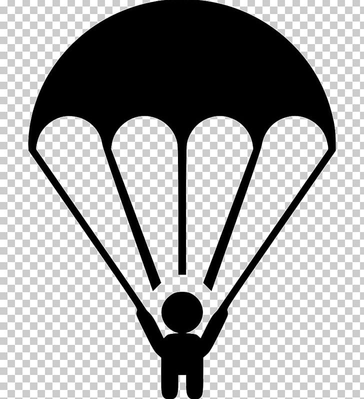 Parachute Computer Icons PNG, Clipart, Angle, Black, Black And White, Computer Icons, Computer Software Free PNG Download