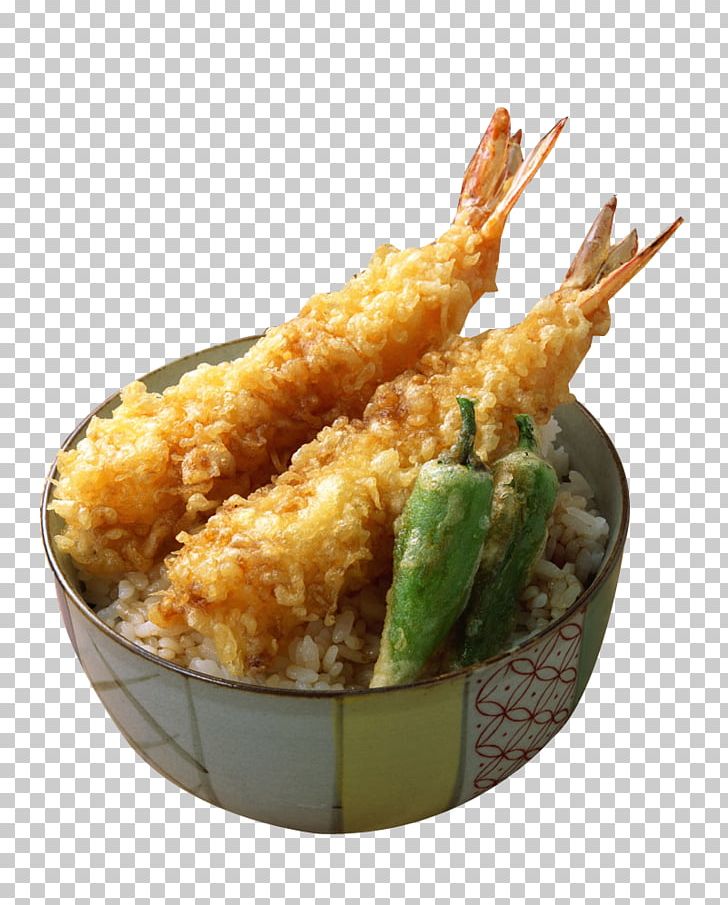 Japanese Cuisine Fried Fish Tempura Fried Prawn Donburi PNG, Clipart, Attractive, Bowl, Chicken Fingers, Comfort Food, Cooked Rice Free PNG Download