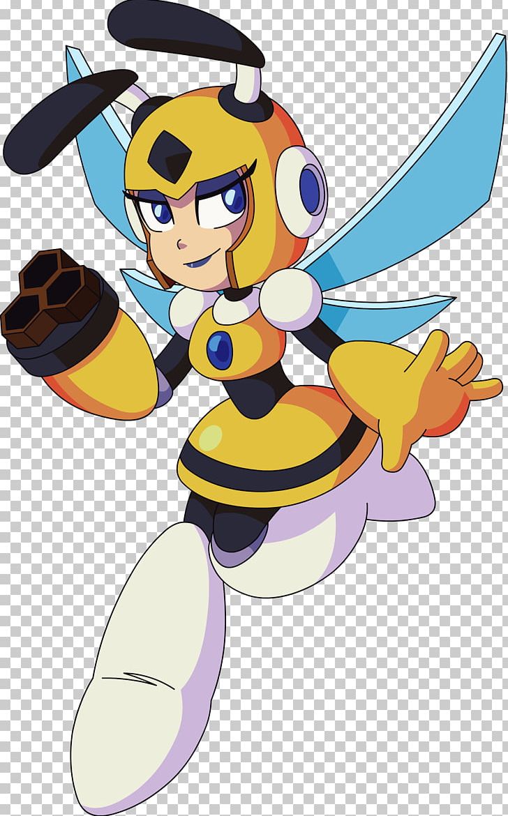 Mega Man 9 Robot Master Honey Bee Woman PNG, Clipart, Archie Comics, Art, Bee, Caramel Splash, Cartoon Free PNG Download