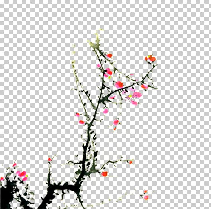 Plum Blossom Art Painting PNG, Clipart, Art, Birdandflower Painting, Blossom, Branch, Cherry Blossom Free PNG Download