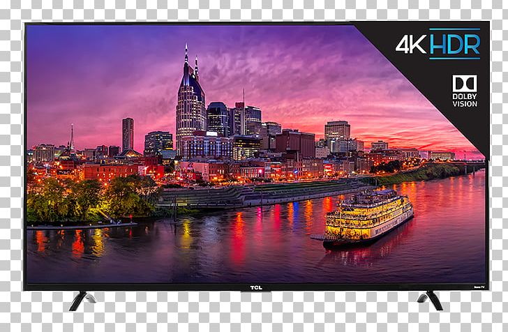 Roku TCL P Series P607 4K Resolution Television High-dynamic-range Imaging PNG, Clipart, 4k Resolution, City, Cityscape, Computer Wallpaper, Display Advertising Free PNG Download