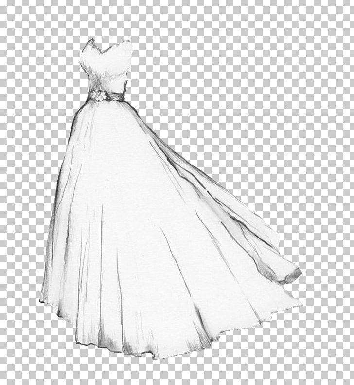 Drawing Wedding Dress Gown Sketch PNG, Clipart, Evening Gown, Fashion Design, Hair Accessory, Holidays, Monochrome Free PNG Download