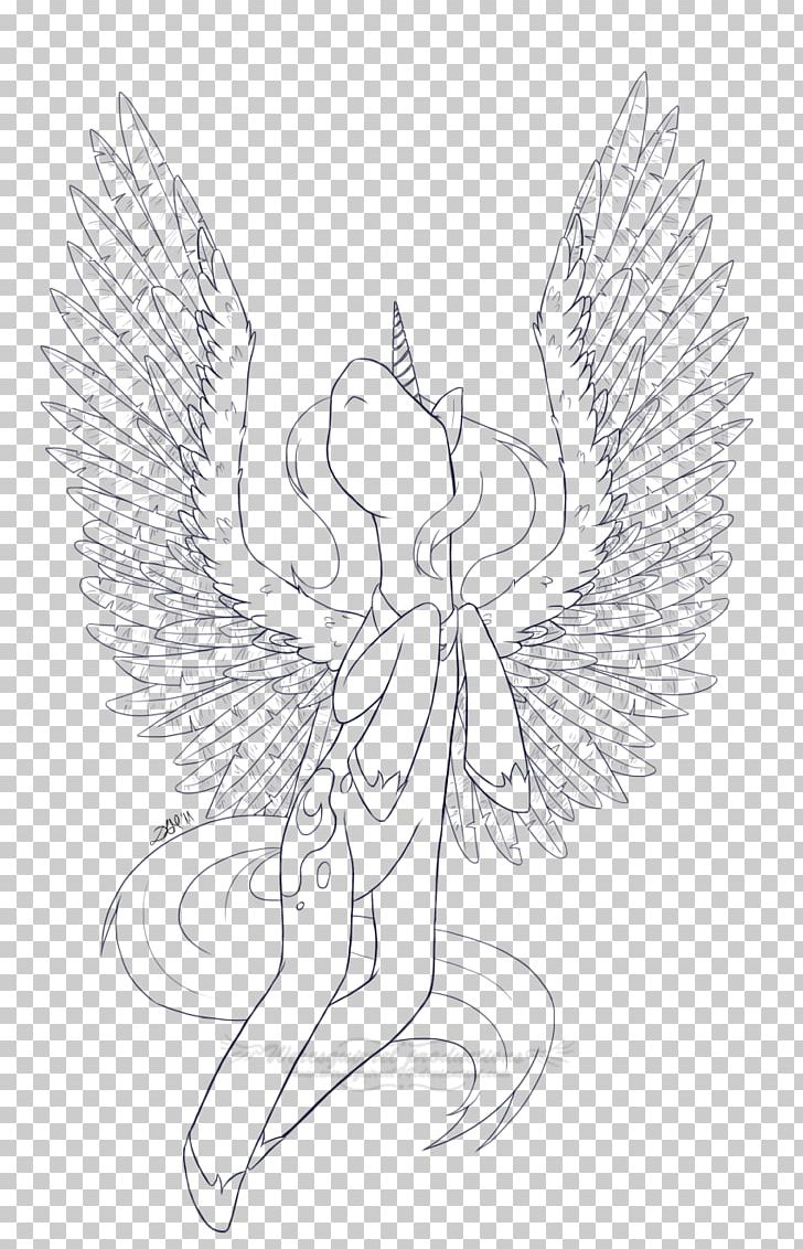Sketch Line Art Visual Arts Princess Luna PNG, Clipart, Angel, Arm, Art, Beak, Bird Free PNG Download