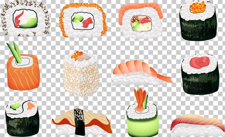 Sushi Japanese Cuisine Sashimi Seafood Asian Cuisine PNG, Clipart, Adobe Illustrator, Asian Cuisine, Asian Food, California Roll, Cartoon Sushi Free PNG Download