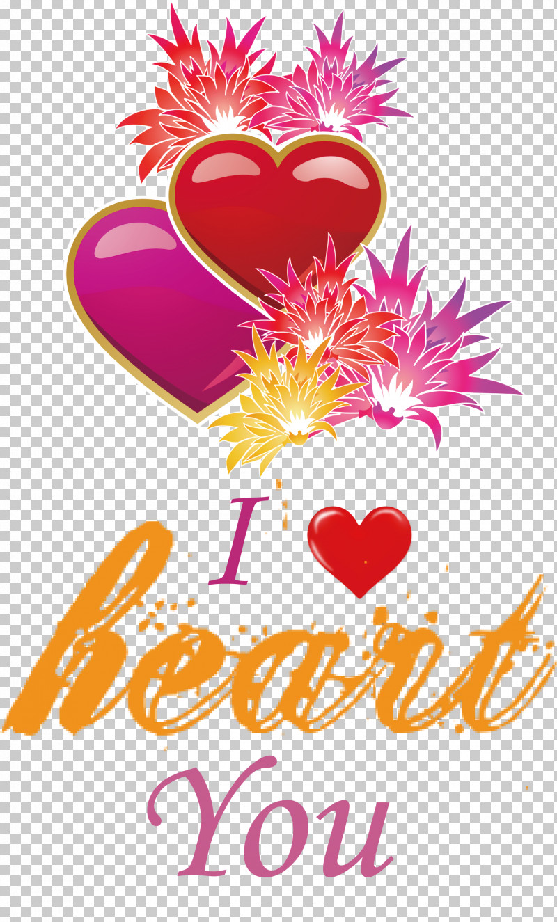 I Heart You I Love You Valentines Day PNG, Clipart, Biology, Floral Design, Flower, I Heart You, I Love You Free PNG Download