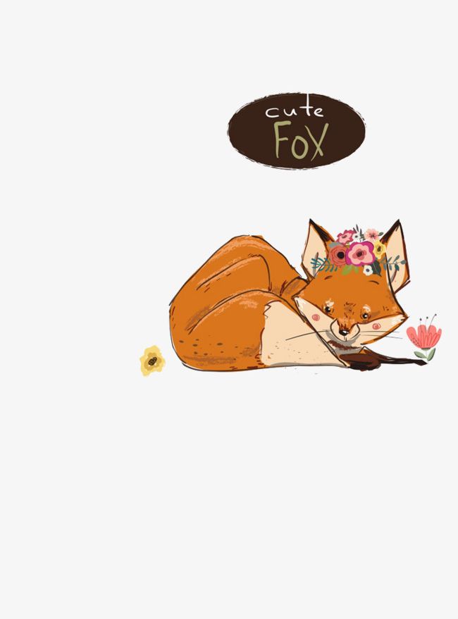 Yellow Fox PNG, Clipart, Animal, Cute, Cute Fox, Flowers, Fox Free PNG Download