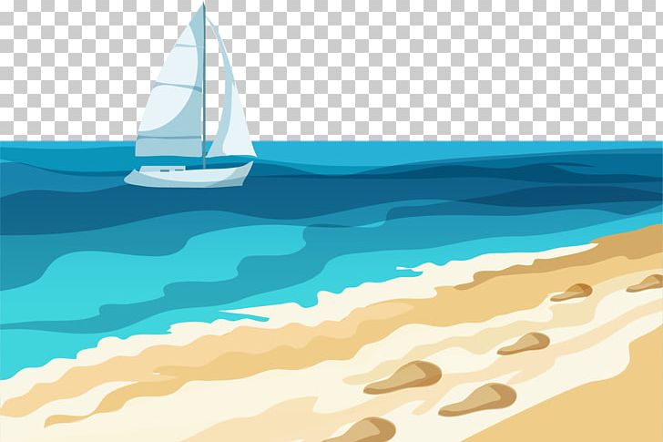 Vecteur Sea Illustration PNG, Clipart, Azure, Beach, Beach Vector, Calm, Designer Free PNG Download
