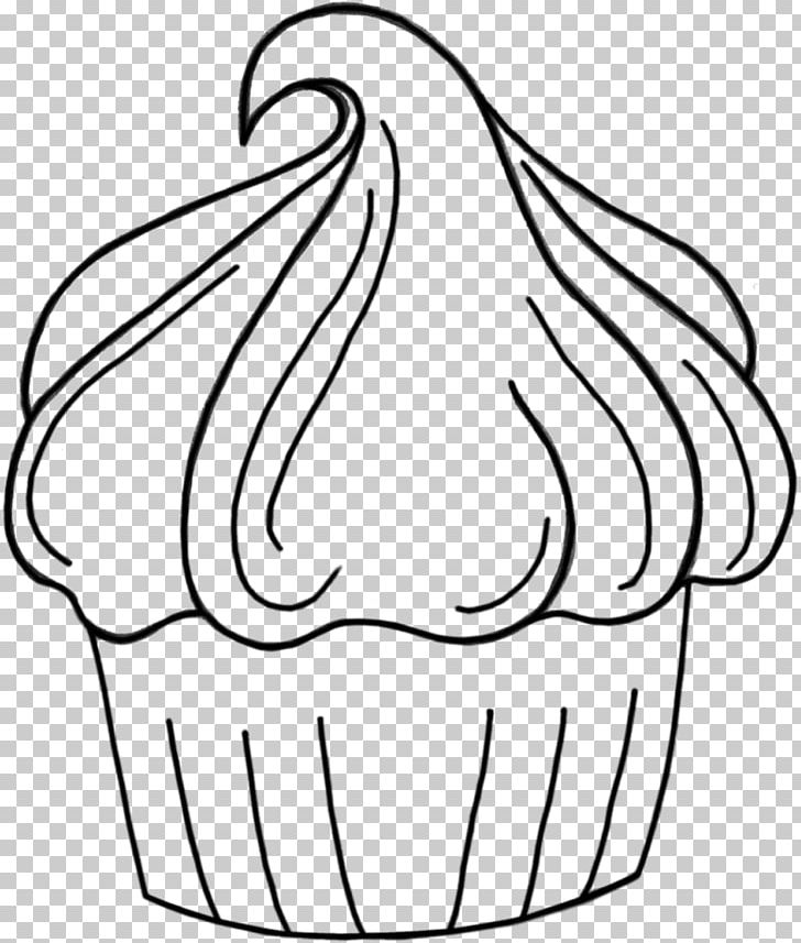 cupcake clipart black and white outline clip