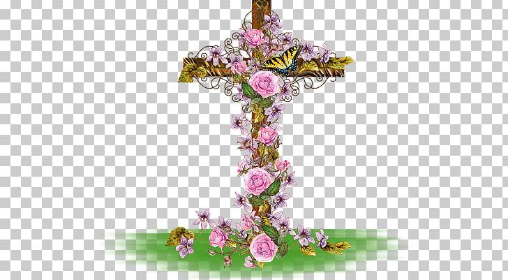 Easter Bunny Christmas Flower PNG, Clipart, Artificial Flower, Blessing, Blessing Cross, Christian Cross, Christianity Free PNG Download