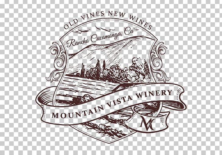 Mountain Vista Winery & Vineyards Biane Family Properties Logo PNG, Clipart, Art, Artwork, Black And White, Brand, California Free PNG Download