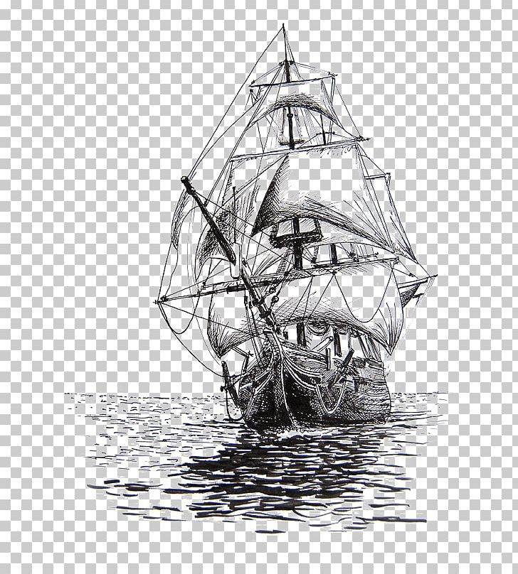 sailing ship drawing