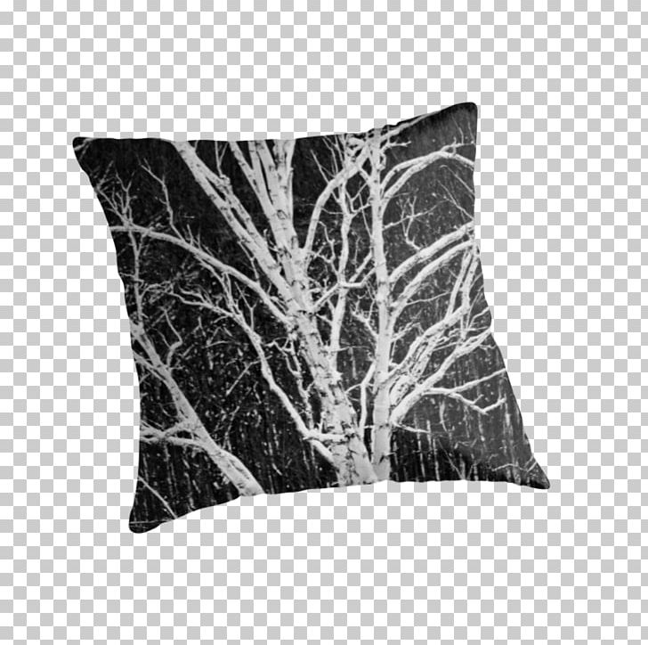Throw Pillows Cushion Black And White PNG, Clipart, Birch, Birch Trees, Black, Black And White, Black M Free PNG Download