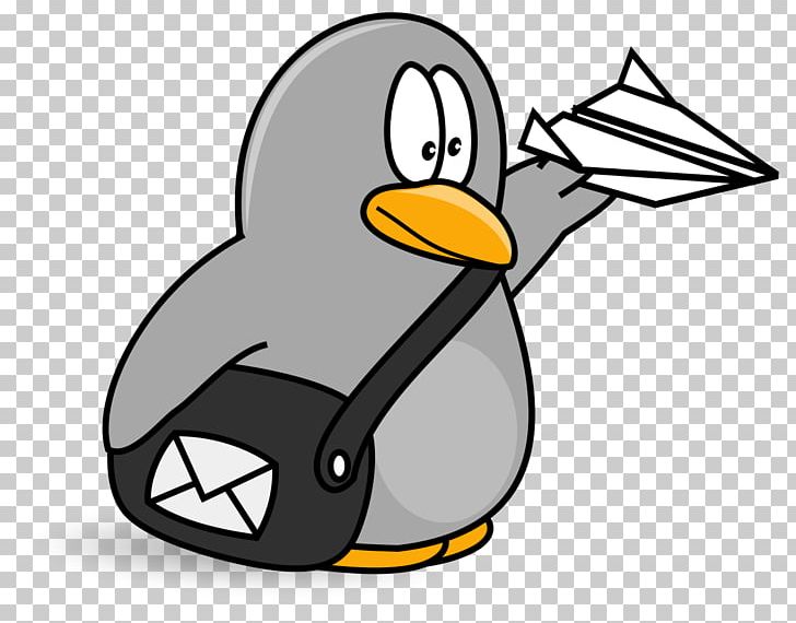 Puffy The Penguin Mail Carrier PNG, Clipart, Animals, Artwork, Beak, Bird, Creative Commons Free PNG Download