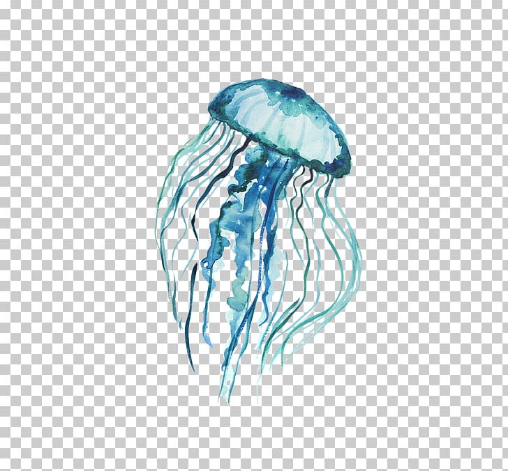 Blue Jellyfish Printing Art Watercolor Painting PNG, Clipart, Animal, Aqua, Art, Artist, Blue Jellyfish Free PNG Download