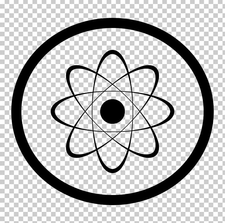 Atom Computer Icons Symbol Nuclear Physics PNG, Clipart, Atom, Atomic Theory, Black, Black And White, Chemical Element Free PNG Download