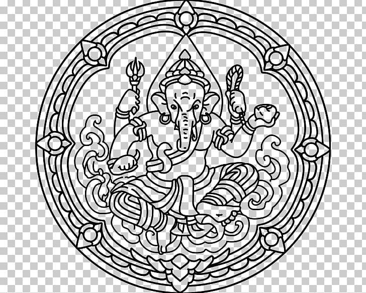 Silpakorn University Fine Arts Department Ganesha Visual Arts PNG, Clipart, Area, Art, Black And White, Chulalongkorn, Circle Free PNG Download