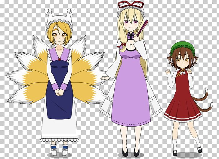 Costume Art Drawing Touhou Project PNG, Clipart, Anime, Art, Cartoon, Chen Ran, Clothing Free PNG Download
