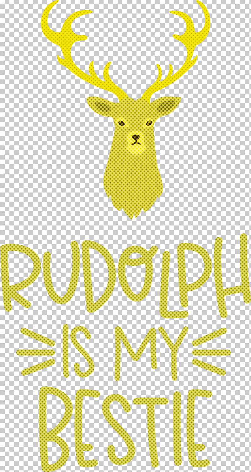 Rudolph Is My Bestie Rudolph Deer PNG, Clipart, Antler, Christmas, Deer, Geometry, Line Free PNG Download