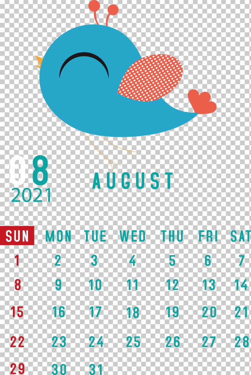 August 2021 Calendar August Calendar 2021 Calendar PNG, Clipart, 2021 Calendar, Aqua M, Calendar System, Line, Logo Free PNG Download